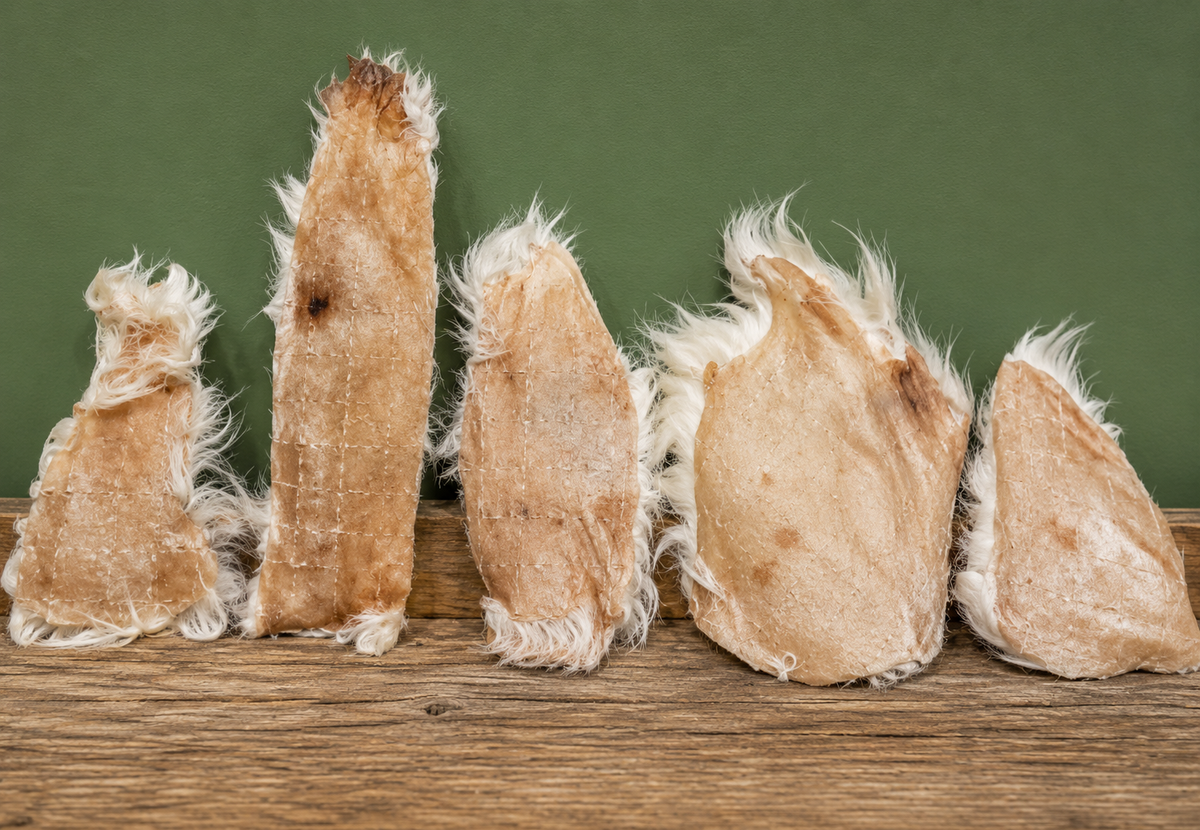 Dehydrated Rabbit Hide Dog Treats